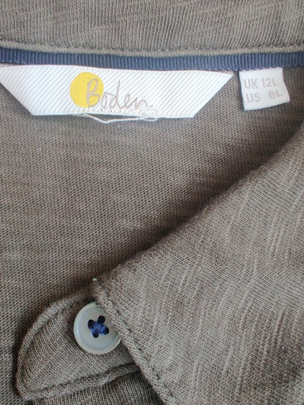 BODEN Tara Jersey Shirt Dress In Olive Green Size 12 Long - Picture 5 of 7